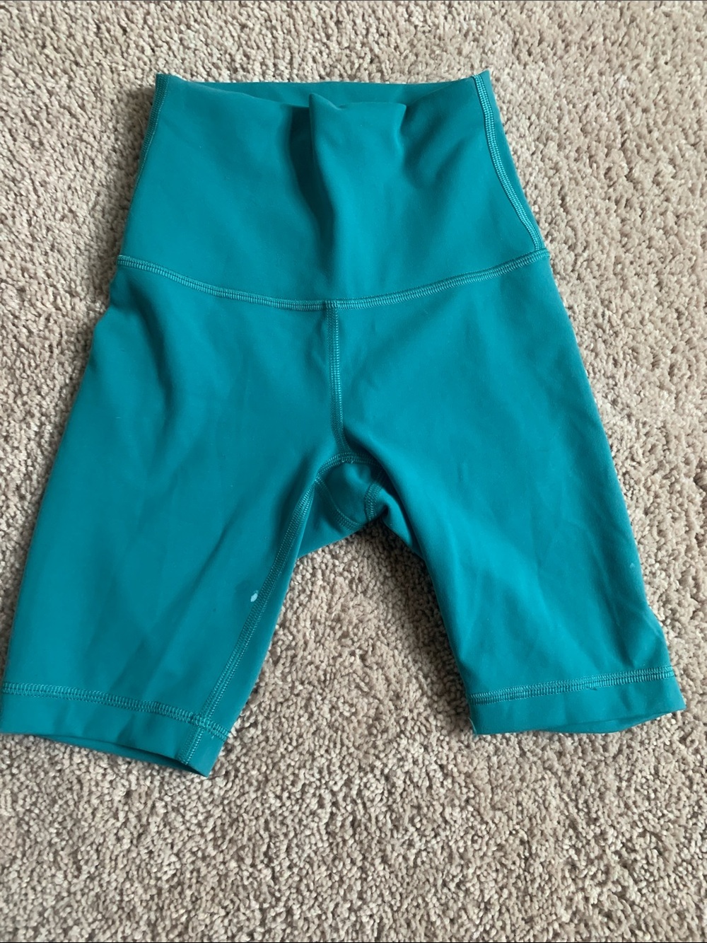 lululemon athletica High-Rise Teal Bike Shorts
